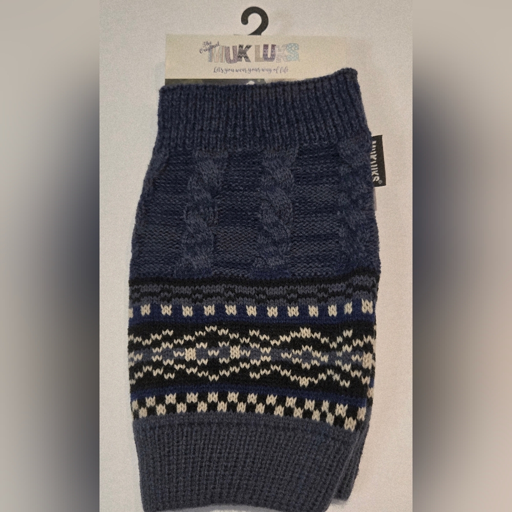 Muk Luks Navy Blue Knit Boot Toppers